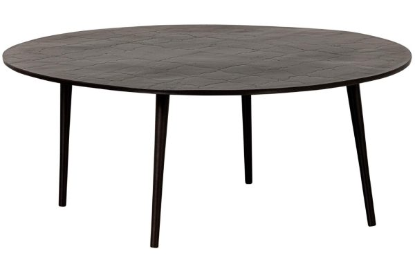 Hoorns Černý kovový konferenční stolek Kasey 100 cm  - Výška40 cm- Průměr 100 cm