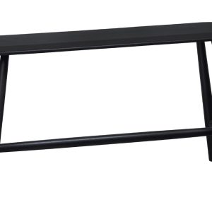 Hoorns Černý mangový odkládací stolek Eamon 90 x 33 cm  - Výška46  cm- Šířka 90 cm
