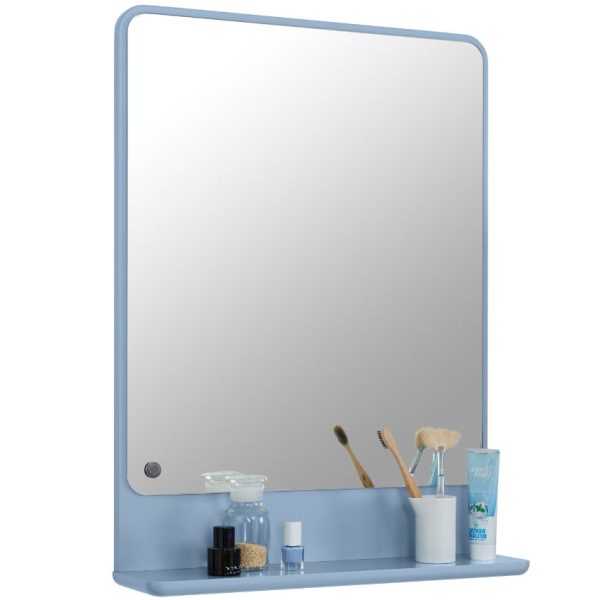 Světle modré lakované koupelnové zrcadlo Tom Tailor Color Bath 70 x 52 cm  - Výška70 cm- Šířka 52 cm