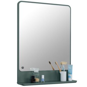 Tmavě zelené lakované koupelnové zrcadlo Tom Tailor Color Bath 70 x 52 cm  - Výška70 cm- Šířka 52 cm