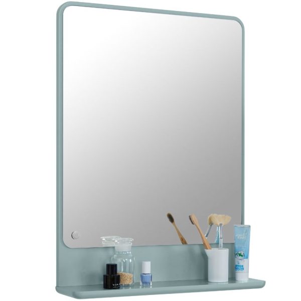 Světle zelené lakované koupelnové zrcadlo Tom Tailor Color Bath 70 x 52 cm  - Výška70 cm- Šířka 52 cm