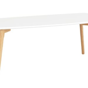 Bílý lakovaný konferenční stolek Somcasa Marco 110 x 50 cm  - Výška40 cm- Šířka 110 cm