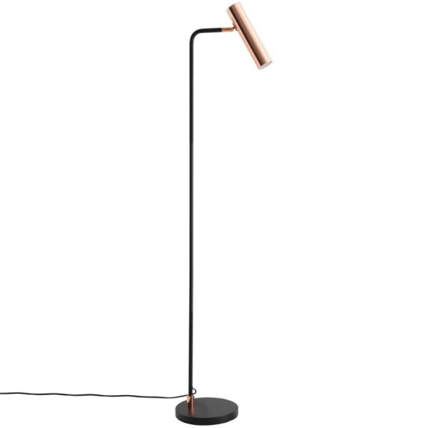 Měděná kovová stojací lampa Somcasa Rugat 158 cm  - Výška158 cm- Šířka 16 cm