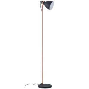 Černá kovová stojací lampa Somcasa Blasca 144 cm  - Výška143