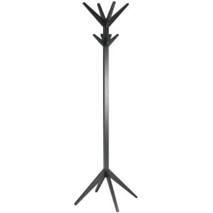 Hoorns Černý dřevěný věšák Podro  - Výška178 cm- Šířka 45 cm