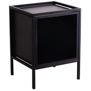 Nordic Design Černý noční stolek Skipo II. 60 x 45 cm  - Výška60 cm- Šířka 45 cm