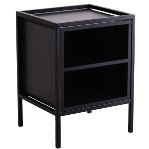 Nordic Design Černý noční stolek Skipo 60 x 45 cm  - Výška60 cm- Šířka 45 cm