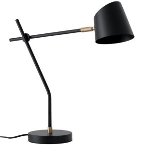 Černá kovová stolní lampa Somcasa Adame 47 cm  - Výška47 cm- Šířka 15 cm