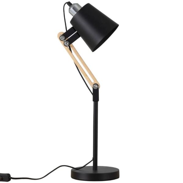 Černá kovová stolní lampa Somcasa Antia 55 cm  - Výška55 cm- Šířka 17 cm