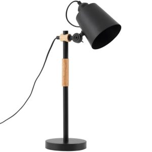 Černá kovová stolní lampa Somcasa Iria 54 cm  - Výška54 cm- Šířka 15 cm