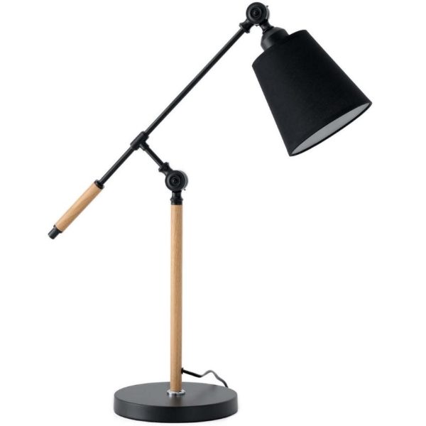 Černá kovová stolní lampa Somcasa Lizar 67 cm  - Výška67 cm- Šířka 20 cm