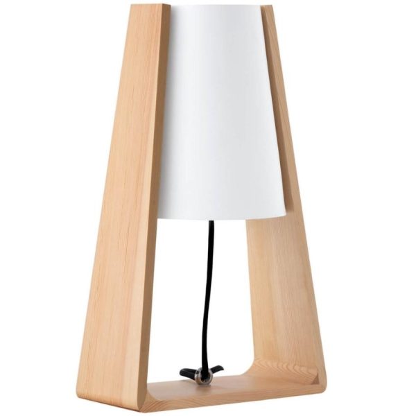 Jasanová stolní lampa Somcasa Zular 36 cm  - Výška36 cm- Šířka 21