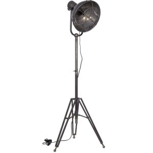 Hoorns Šedá kovová stojací lampa Ruth 120-160 cm  - Výška120-160 cm- Šířka 54 cm