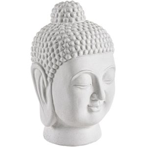 Bílá keramická dekorativní soška Bizzotto Buddha Head  - Výška35
