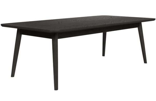 White Label Černý jasanový konferenční stolek WLL FABIO 120 x 60 cm  - Výška40 cm- Šířka 120 cm