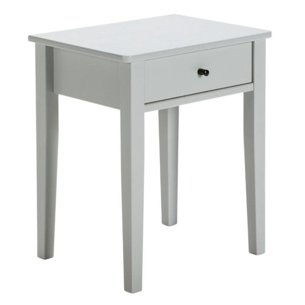 Světle šedý lakovaný noční stolek Marckeric Bart 46 x 36