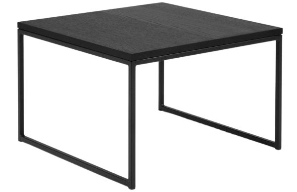 Černý dubový konferenční stolek MICADONI VELD 50 x 50 cm  - Šířka50 cm- Výška 35 cm