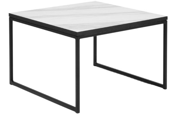 Bílý mramorový konferenční stolek MICADONI VELD 60 x 60 cm  - Šířka60 cm- Výška 42 cn