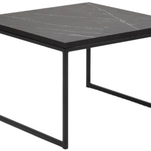 Černý mramorový konferenční stolek MICADONI VELD 60 x 60 cm  - Šířka60 cm- Výška 42 cn