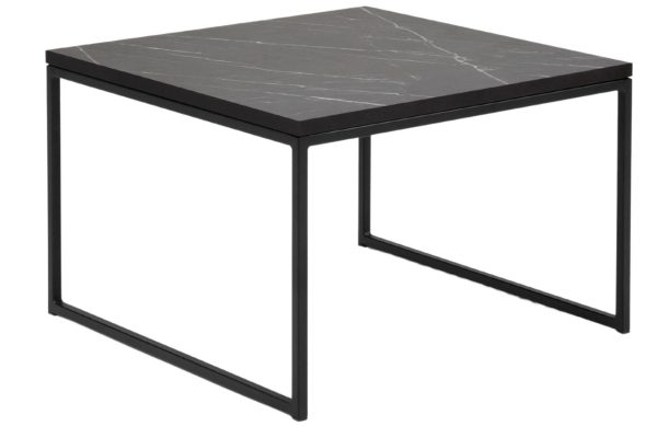 Černý mramorový konferenční stolek MICADONI VELD 60 x 60 cm  - Šířka60 cm- Výška 42 cn