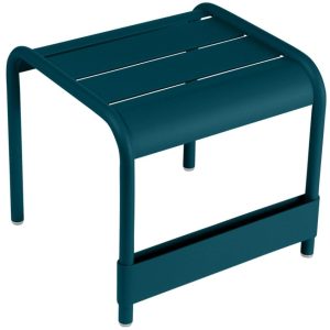 Modrý kovový zahradní odkládací stolek Fermob Luxembourg 44 x 42 cm  - Šířka44 cm- Hloubka 42 cm