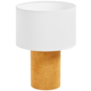 Žlutá látková stolní lampa Kave Home Bianella 29 cm  - Výška29 cm- Průměr 20 cm