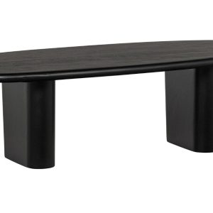 Hoorns Černý mangový konferenční stolek Kirck 135 x 60 cm  - výška40 cm- šířka 135 cm
