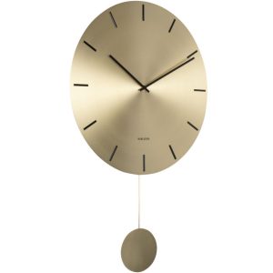 Time for home Zlaté nástěnné hodiny Niria 47 cm s kyvadlem  - Průměr47 cm- Hloubka 4 cm