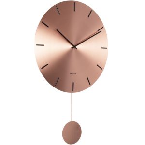 Time for home Měděné nástěnné hodiny Niria 47 cm s kyvadlem  - Průměr47 cm- Hloubka 4 cm