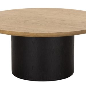 Dubový kulatý konferenční stolek Cioata Veneto 80 x 35 cm  - Výška35 cm- Průměr 80 cm