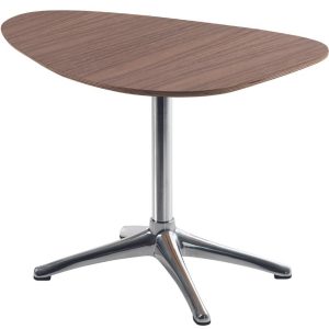 Ořechový odkládací stolek Flexlux ke křeslu Clement 48 x 64 cm  - Výška43 cm- Šířka 48 cm