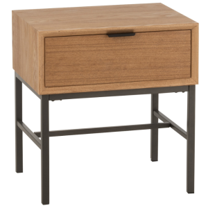 Hnědý dřevěný odkládací stolek J-line Differa 47