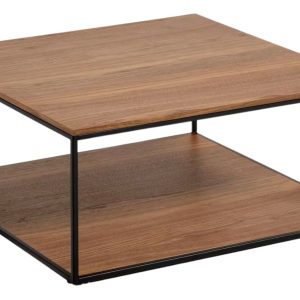 Ořechový konferenční stolek Kave Home Yoana 80 x 80 cm  - Výška35 cm- Šířka 80 cm