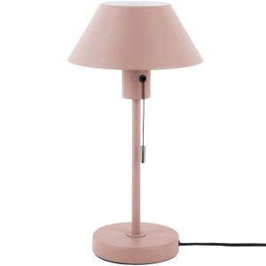 Time for home Růžová kovová stolní lampa Royl  - Výška36 cm- Průměr 20 cm