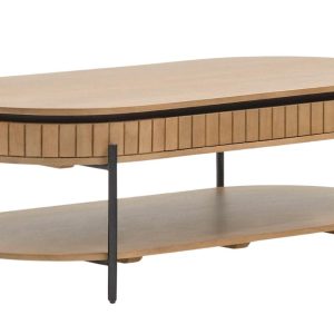 Dřevěný konferenční stolek Kave Home Licia 130 x 65 cm  - Výška45 cm- Šířka 65 cm