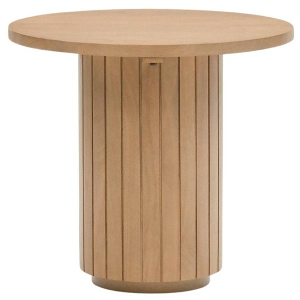Dřevěný odkládací stolek Kave Home Licia Ø 60 cm  - Výška55 cm- Průměr 60 cm