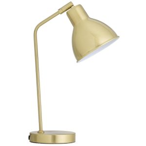 Mosazná kovová stolní lampa Bloomingville Catya  - výška29 cm- průměr stínidla 14 cm
