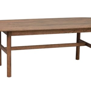 Tmavě hnědý dubový konferenční stolek ROWICO HAMMOND 135 x 62 cm  - Výška45 cm- Šířka 135 cm