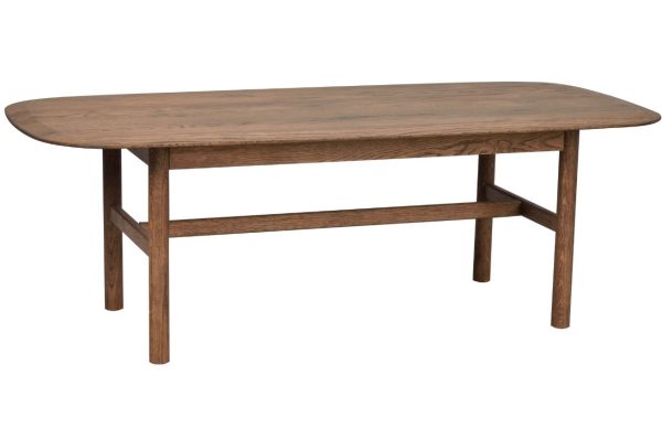 Tmavě hnědý dubový konferenční stolek ROWICO HAMMOND 135 x 62 cm  - Výška45 cm- Šířka 135 cm