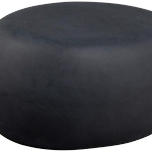 Hoorns Černý betonový konferenční stolek Peblo 65 x 49 cm  - Výška31 cm- Šířka 65 cm