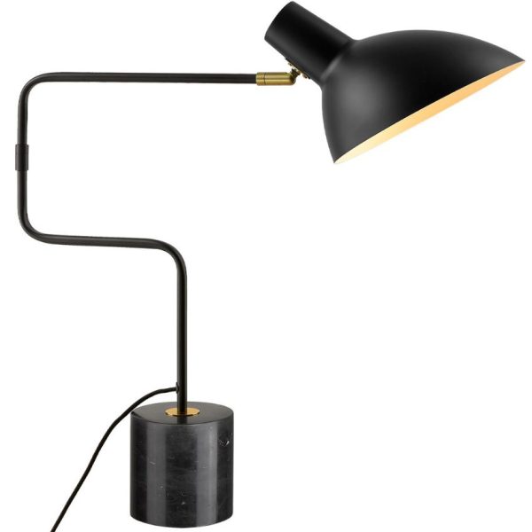 Černá kovová stolní lampa Halo Design Metropole Deluxe  - Výška58