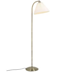 Mosazná kovová stojací lampa Halo Design Medina 132 cm  - Výška132 cm- Průměr stínidla 33 cm