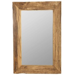 House Doctor Hnědé masivní nástěnné zrcadlo Pure 90 x 60 cm  - Výška90 cm- Šířka 60 cm