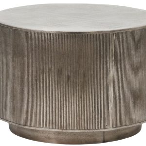 House Doctor Stříbrný hliníkový kulatý konferenční stolek Rota 50 cm  - Výška35 cm- Průměr 50 cm