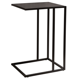 Moebel Living Černý jasanový odkládací stolek Tobi 43 x 35 cm  - Šířka43 cm- Hloubka 35 cm