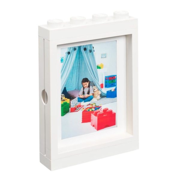 Bílý fotorámeček LEGO® Storage 27 x 19 cm  - Výška26