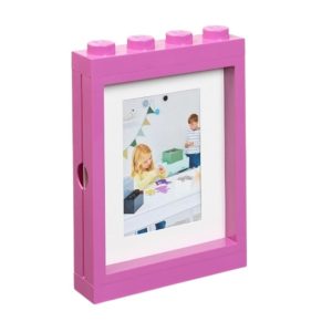 Růžový fotorámeček LEGO® Storage 27 x 19 cm  - Výška26