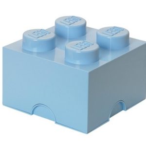 Světle modrý úložný box LEGO® Smart 25 x 25 cm  - Výška18 cm- Šířka 25 cm