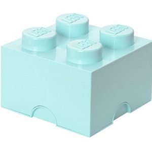 Tyrkysový úložný box LEGO® Smart 25 x 25 cm  - Výška18 cm- Šířka 25 cm