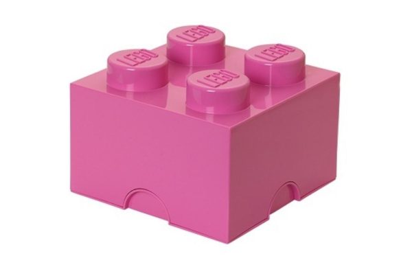 Tmavě růžový úložný box LEGO® Smart 25 x 25 cm  - Výška18 cm- Šířka 25 cm